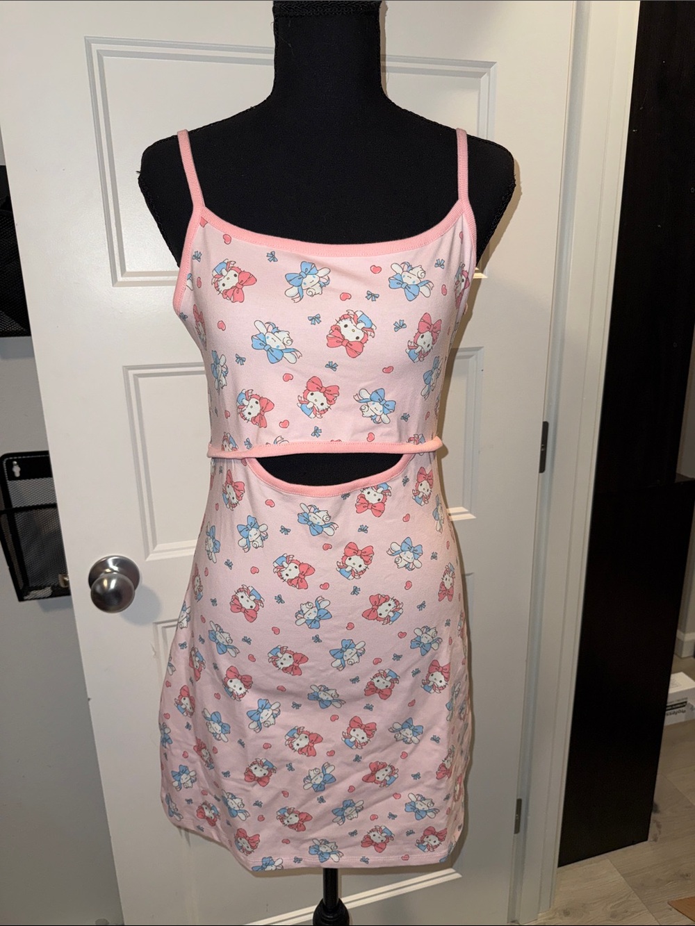 Hybrid Apparel Hello Kitty Tickled Pink Cutout Cami Dress